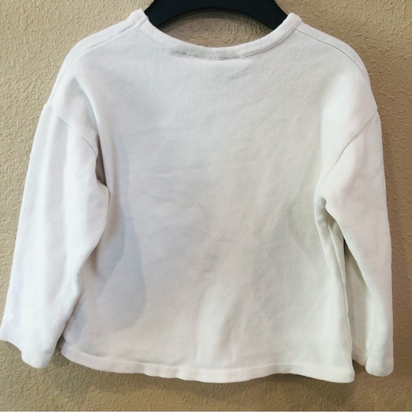 Zara Toddler Girl Disney Minnie Mouse White Sweatshirt Size 4-5T - Picture 6 of 6